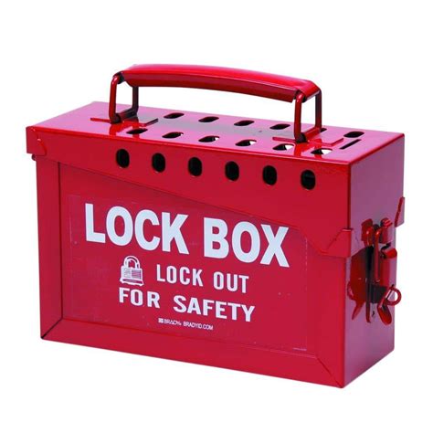 small metal box outside front padlock|metal lock box target.